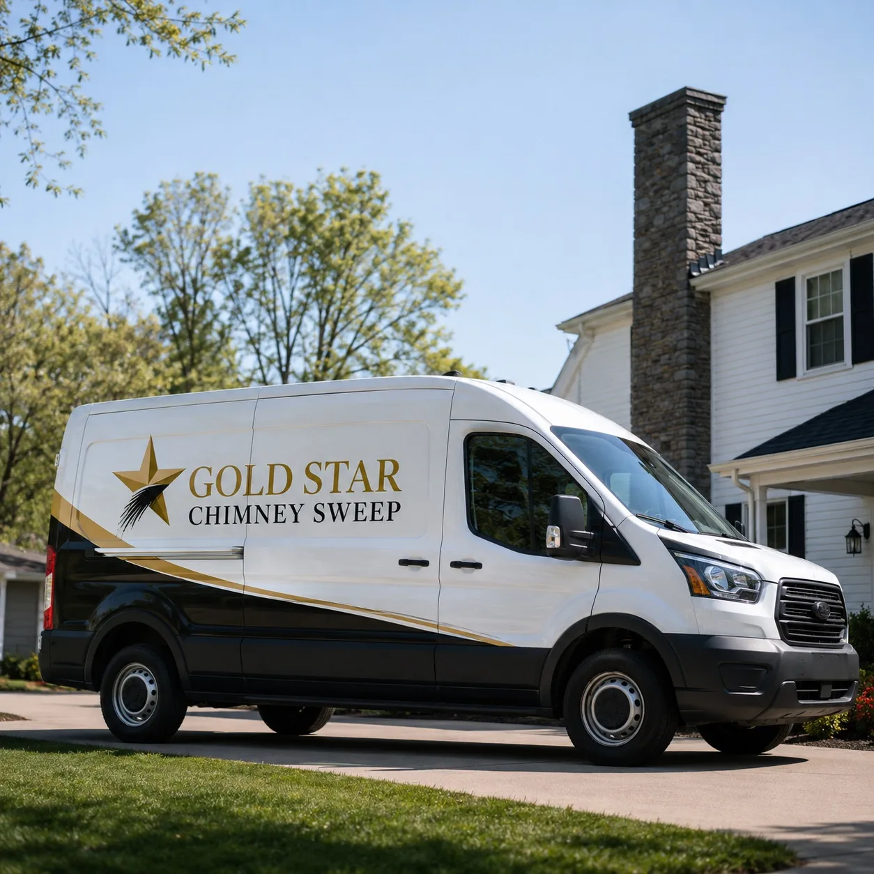 Gold star chimney sweep van founded in 2006